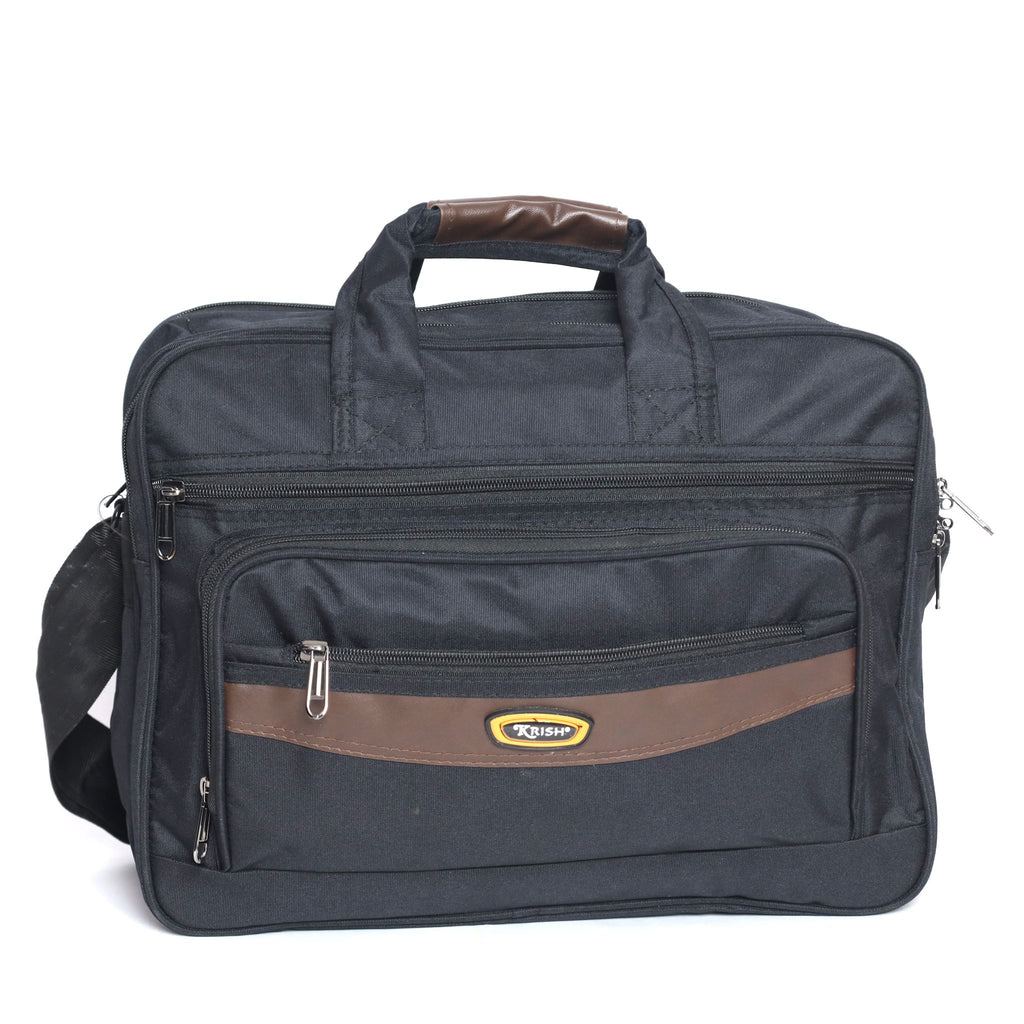 KrishBags Office File Bag with three compartments that fit A4 files upright