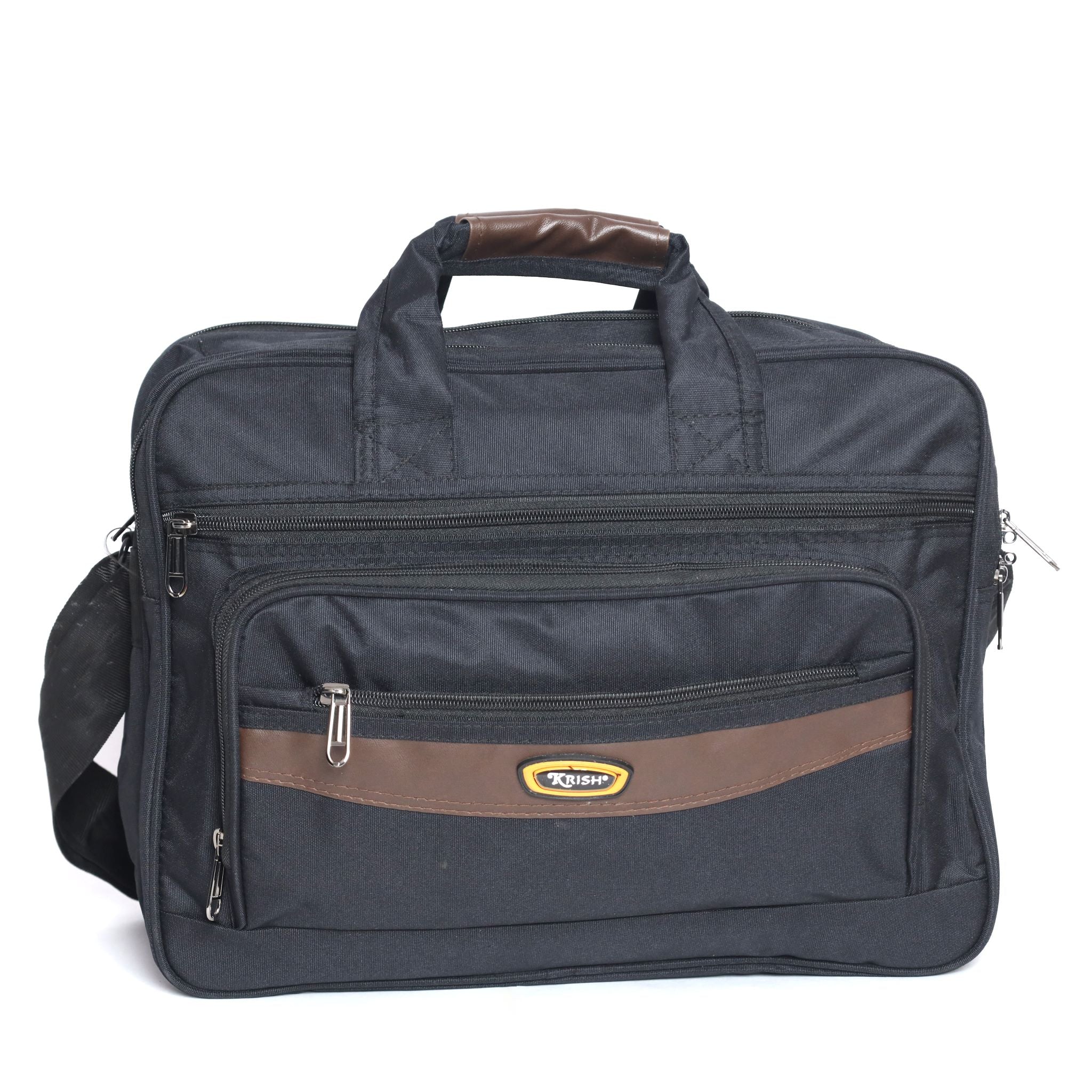 KrishBags Office File Bag with three compartments that fit A4 files upright