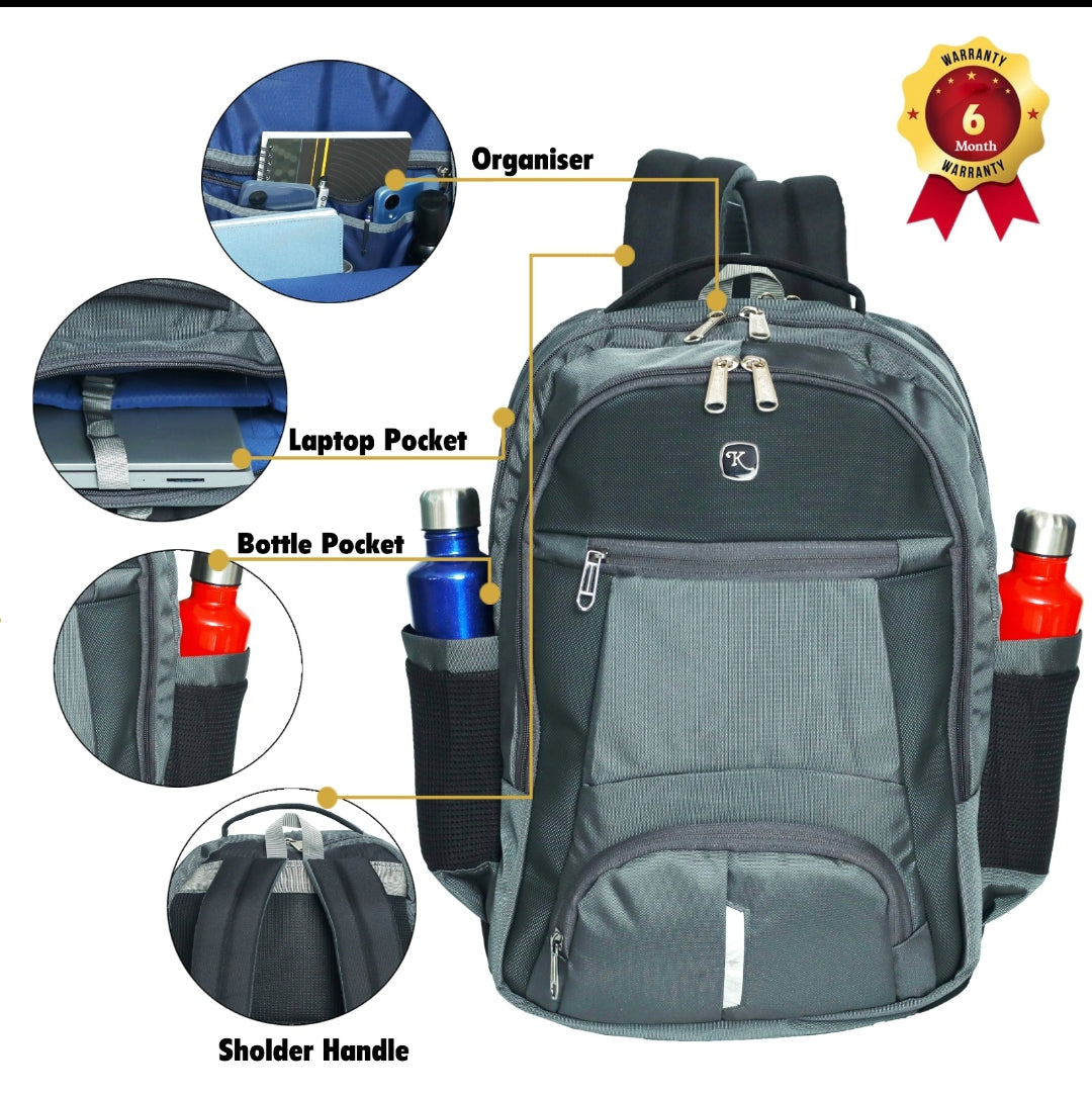 KrishBags - 18 Inch Waterproof Premium Backpack - Laptop Bag for College , Office & Travel