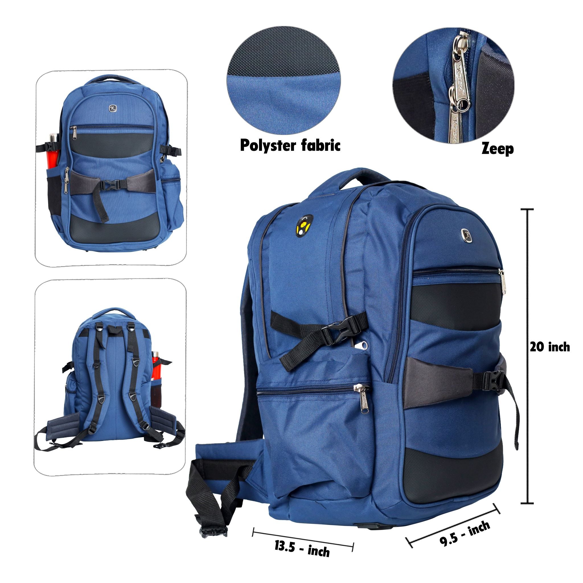 KrishBags Travel Rucksack with chest and hip belt, photo 7