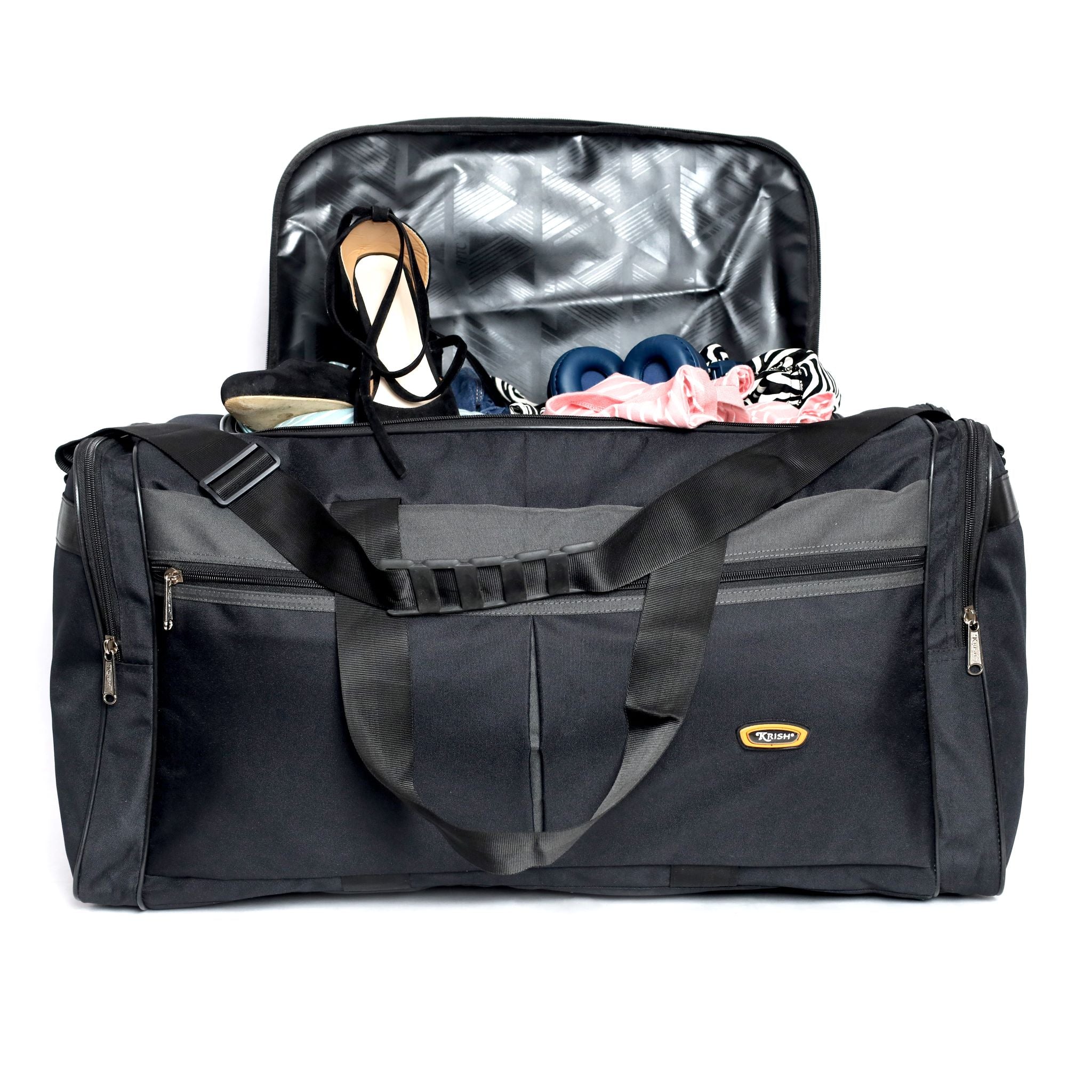 KrishBags Travel Duffle with wide zip opening, photo 3