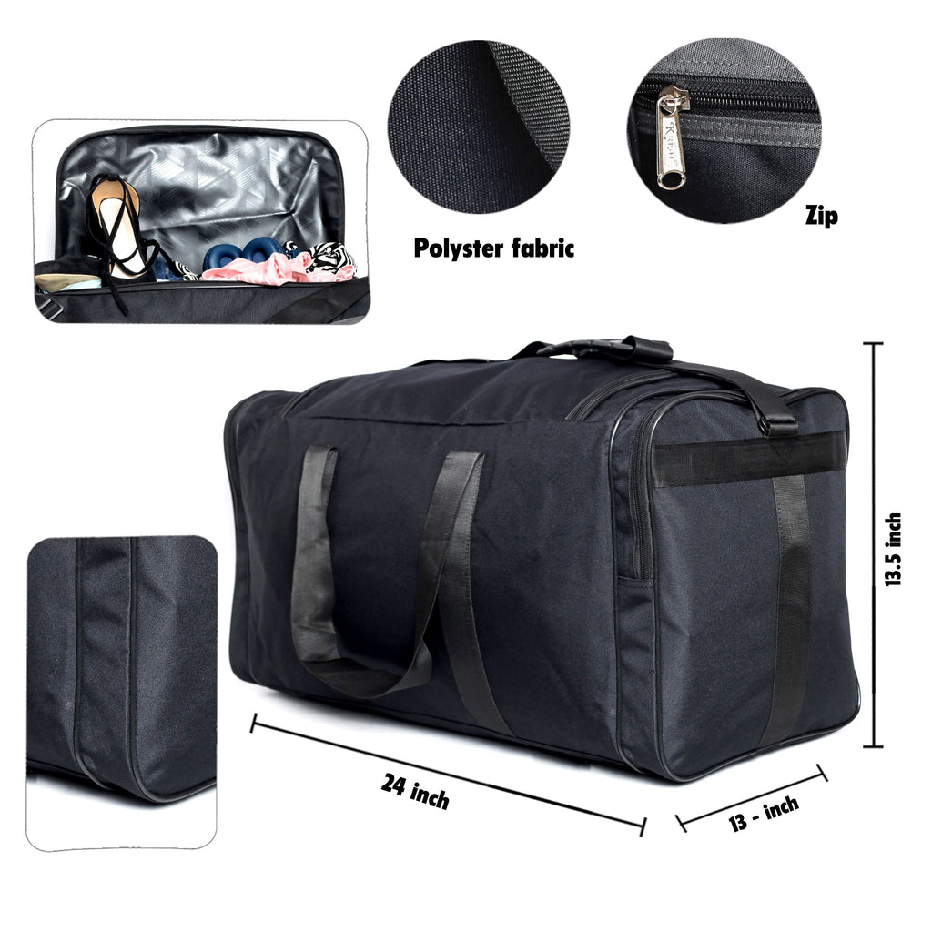 KrishBags Travel Duffle with wide zip opening, photo 4
