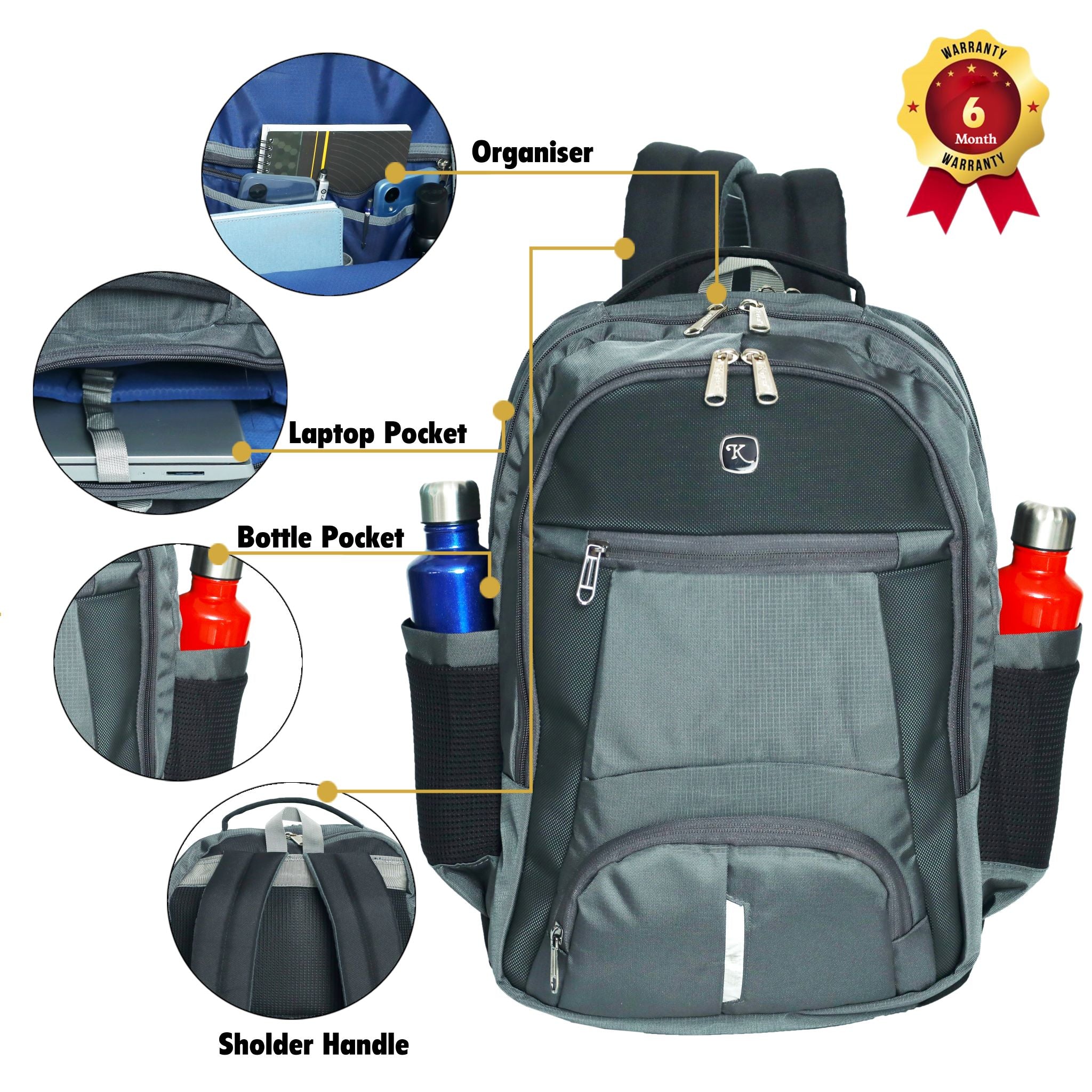 KrishBags Executive Laptop Backpack, photo 4