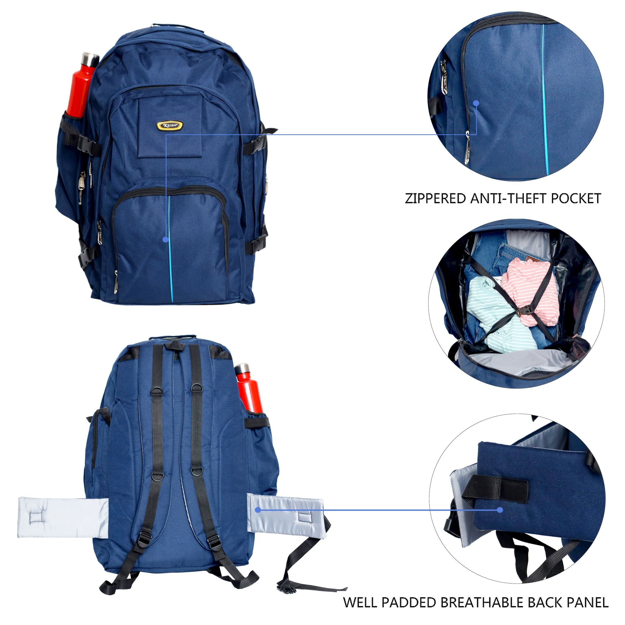 KrishBags Trekking Rucksack with side compression straps, photo 4