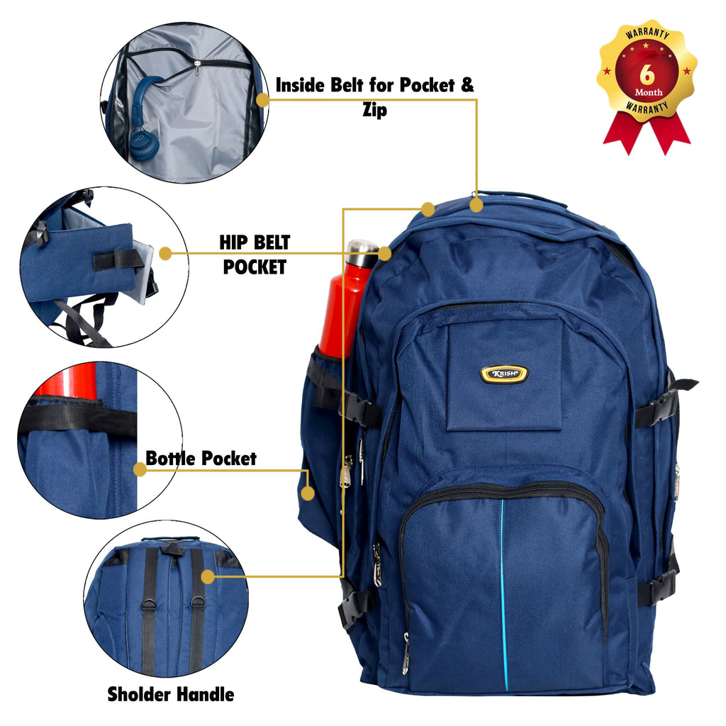 KrishBags Trekking Rucksack with side compression straps, photo 2